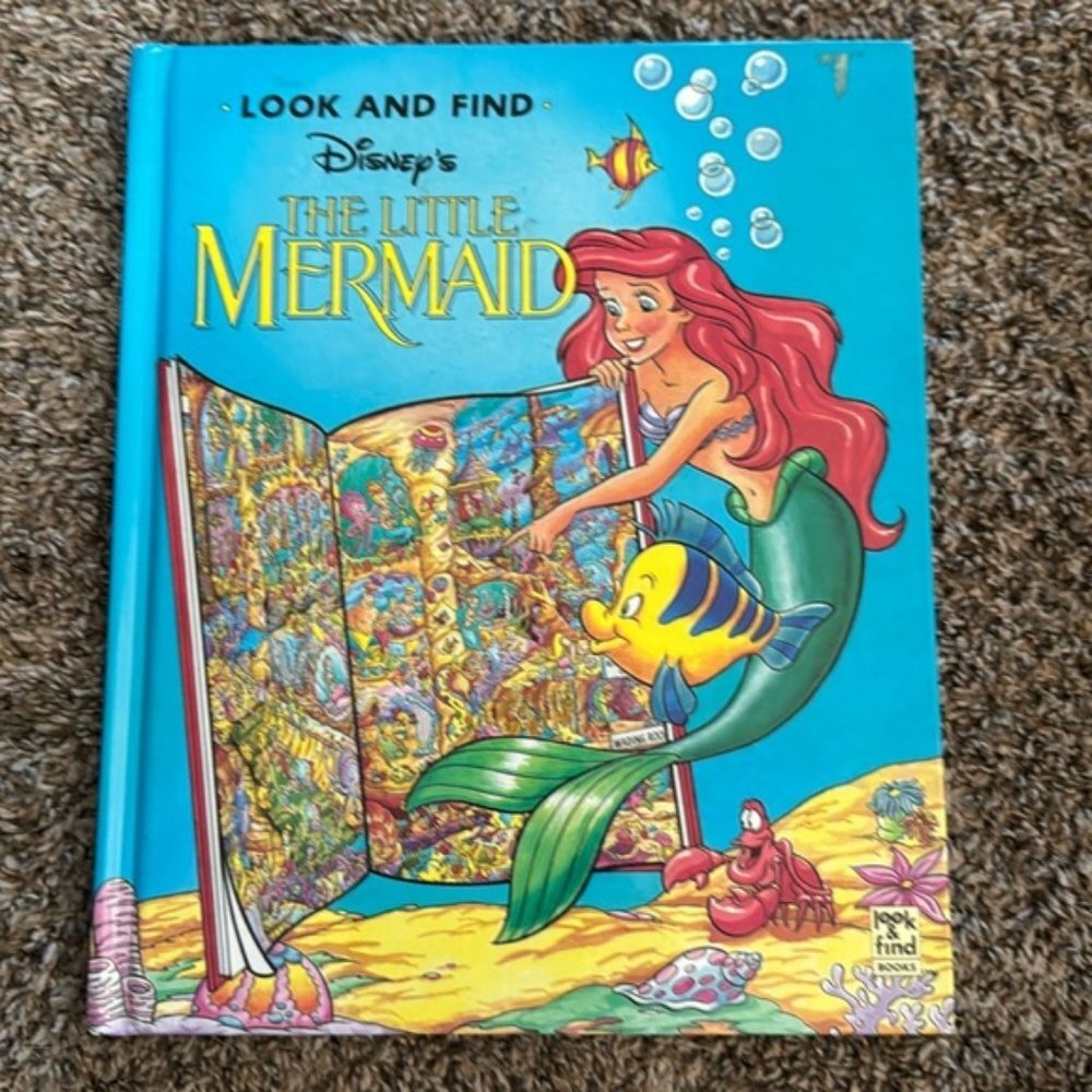 •1993 The Little Mermaid Look & Find Book• Hardcover
